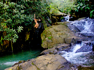 Rio Grande river waterfall